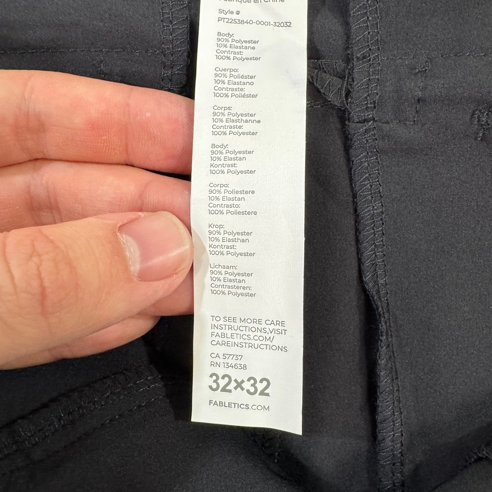 Fabletics Men's Performance Pants Black 32x32 Ath… - image 6